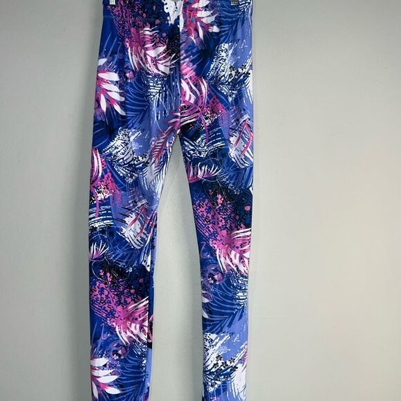 Love vibrant tropical print leggings size Large - Picture 5 of 6